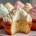 Homemade copycat Magnolia Bakery cupcakes with frosting and sprinkles