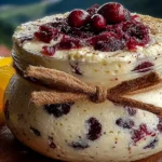 Cranberry Honey Butter spread on toast with fresh cranberries and honey