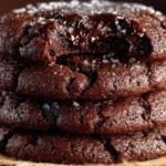 Delicious dark chocolate brown sugar cookies on a plate
