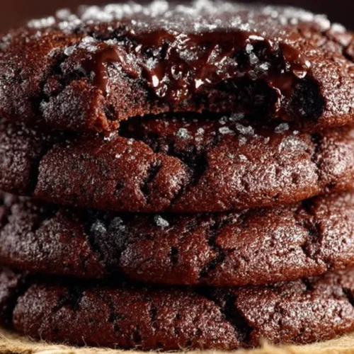 Delicious dark chocolate brown sugar cookies on a plate