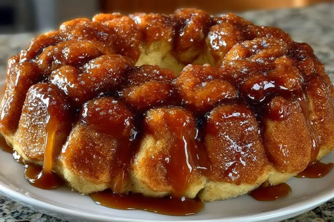 Delicious and gooey Granny's monkey bread fresh from the oven