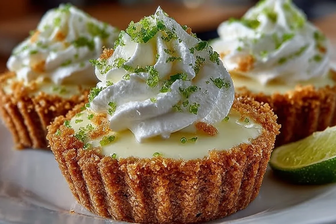 No-Bake Key Lime Pie Cups with whipped cream and lime zest