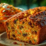Oatmeal bake with apples and carrots served in a dish