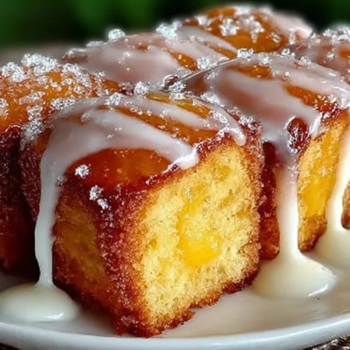 Delicious Peach Cobbler Pound Cake Twinkies ready to be enjoyed.