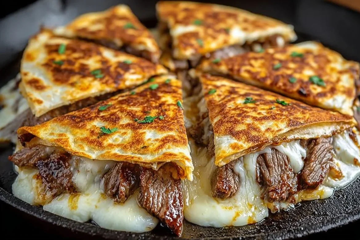 Delicious Steak Cheese Quesadillas with juicy steak and melted cheese