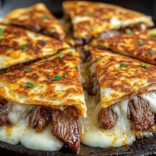 Delicious Steak Cheese Quesadillas with juicy steak and melted cheese