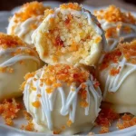 Delicious Tropical Orange Creamsicle Truffles with orange and cream flavor