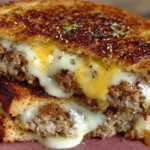 Ultimate patty melt sandwich topped with secret sauce and melted cheese