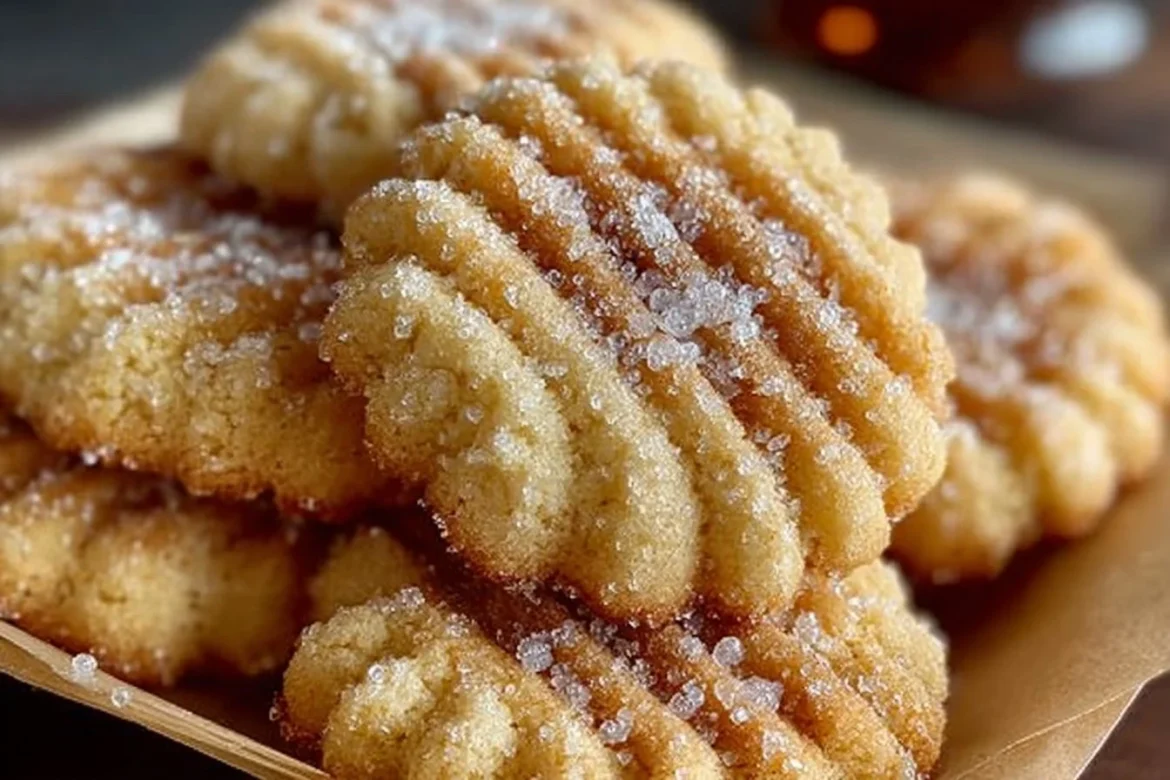 Delicious washboard cookies on a rustic wooden table