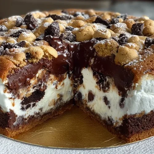 An enticing 5 Layer Cookie Box with brownies and cheesecake layers inside.
