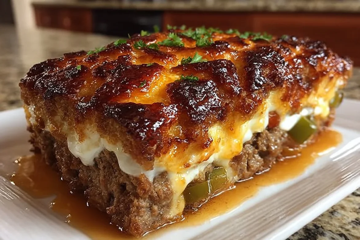 Homemade Brown Sugar Meatloaf served on a plate with side dishes.