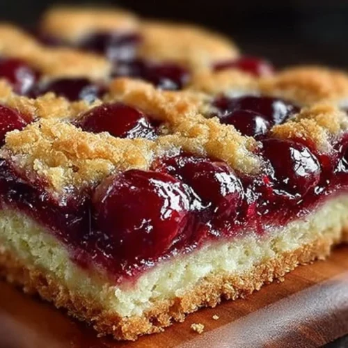 Delicious homemade Cherry Pie Bars with a flaky crust and cherry filling
