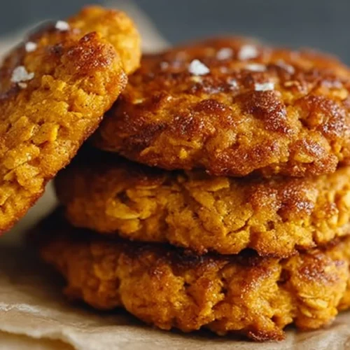 Cinnamon Sweet Potato Breakfast Cookies on a wooden plate