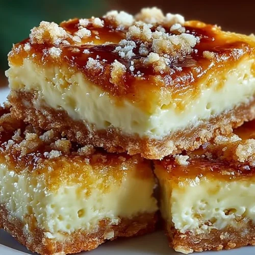 Delicious Creme Brulee Cookie Bars with a caramelized sugar topping