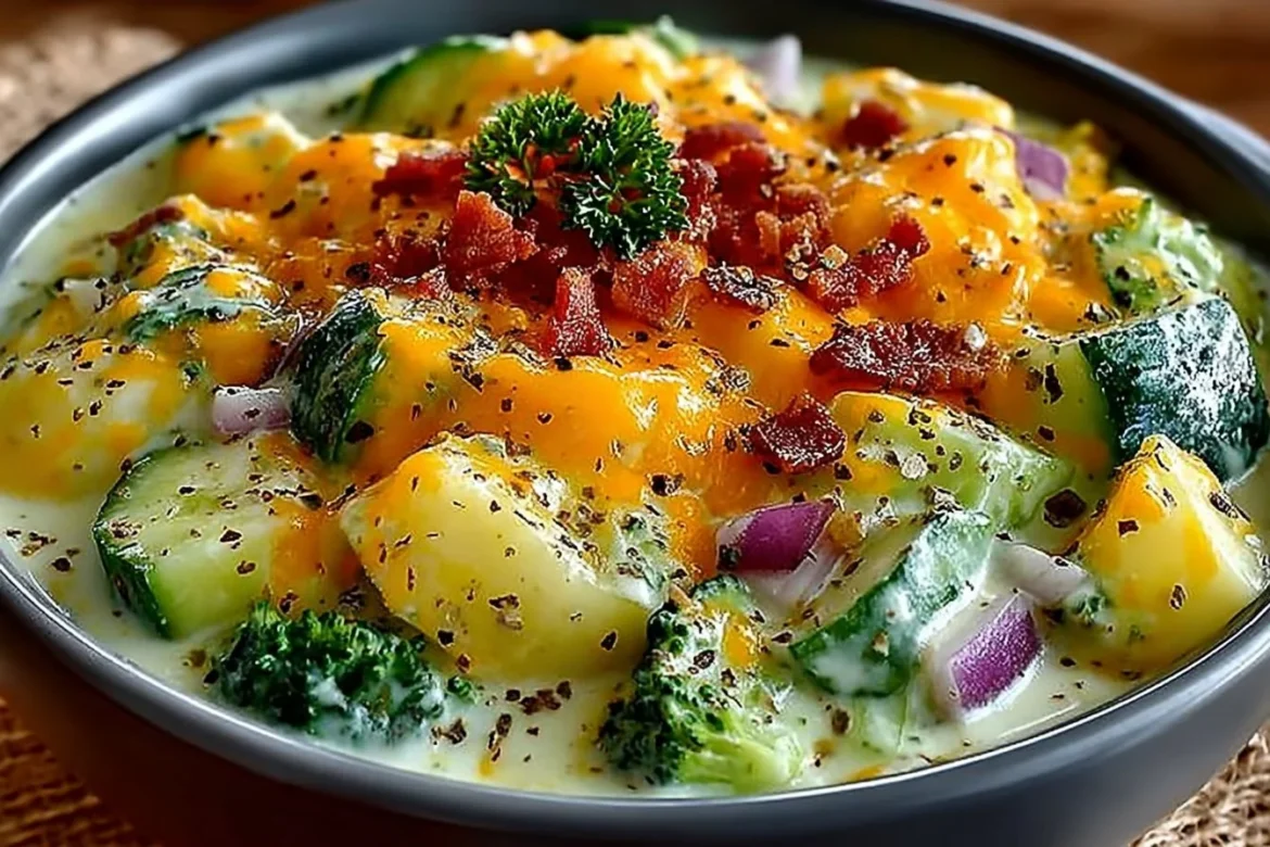 Delicious Cucumber Ranch Crack Salad with fresh ingredients and creamy dressing