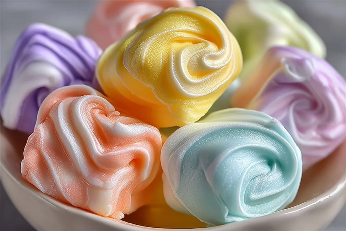 Homemade saltwater taffy rolls in a colorful assortment