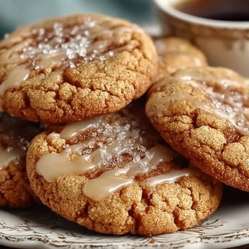 Delicious homemade Maple Brown Sugar Cookies on a serving plate