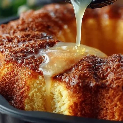 Delicious orange juice cake topped with orange zest and icing