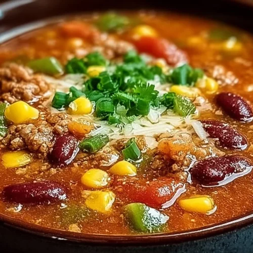 Bowl of delicious Ranch Taco Soup topped with toppings and served with crackers.