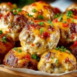 Rotel spiced sausage and cream cheese bites served on a platter