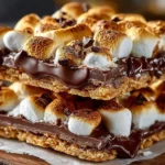 Delicious S’mores Crack dessert with chocolate, marshmallows, and graham crackers.