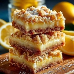 Delicious Sugar Cookie Lemonade Crumble dessert with a creamy topping.