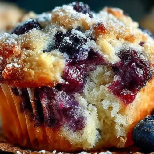 Delicious and fluffy blueberry muffins fresh out of the oven