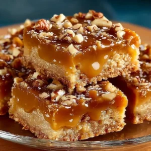 Delicious homemade Trisha Yearwood's butterscotch bars on a plate.