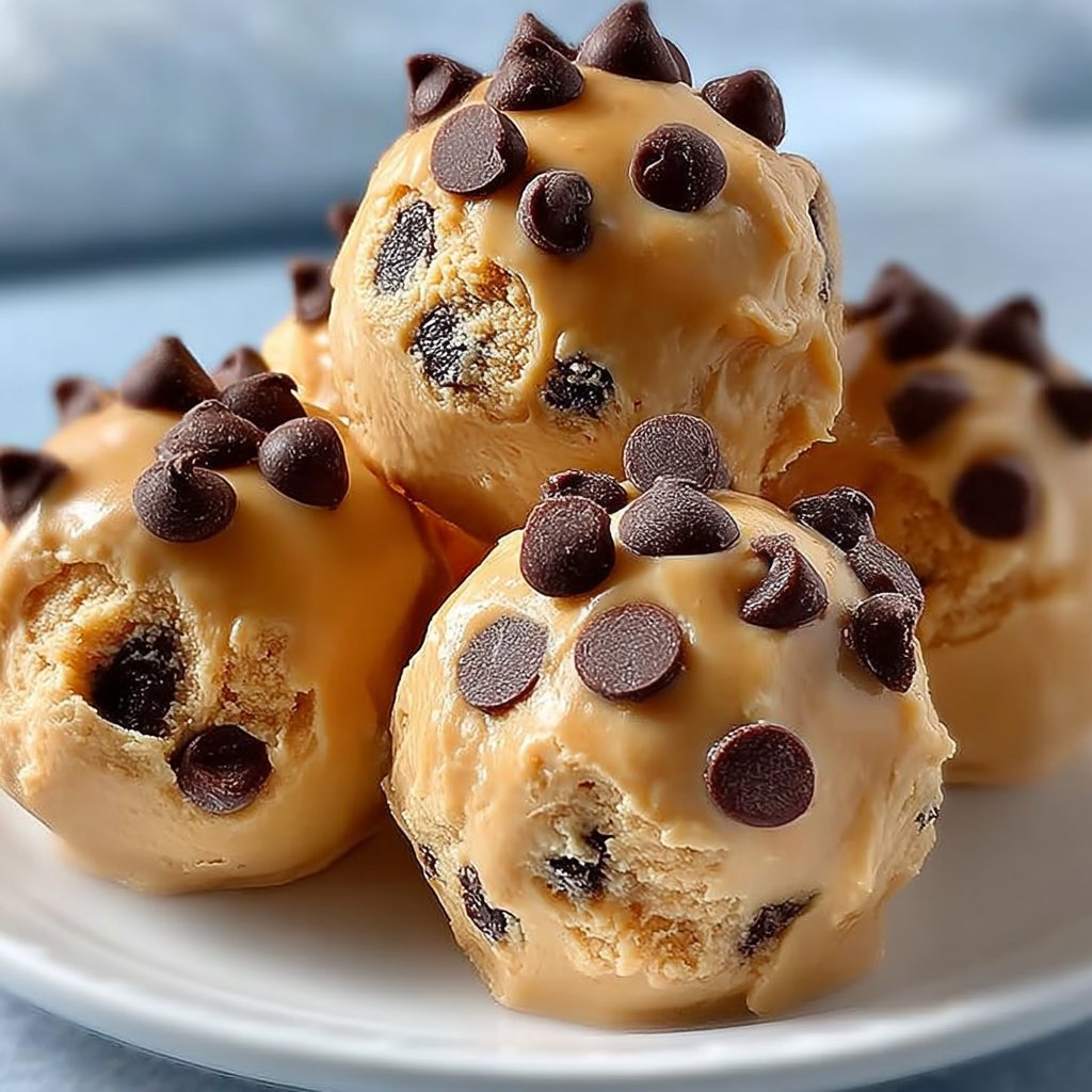 Frozen Greek Yogurt Peanut Butter Bites with Chocolate Chips