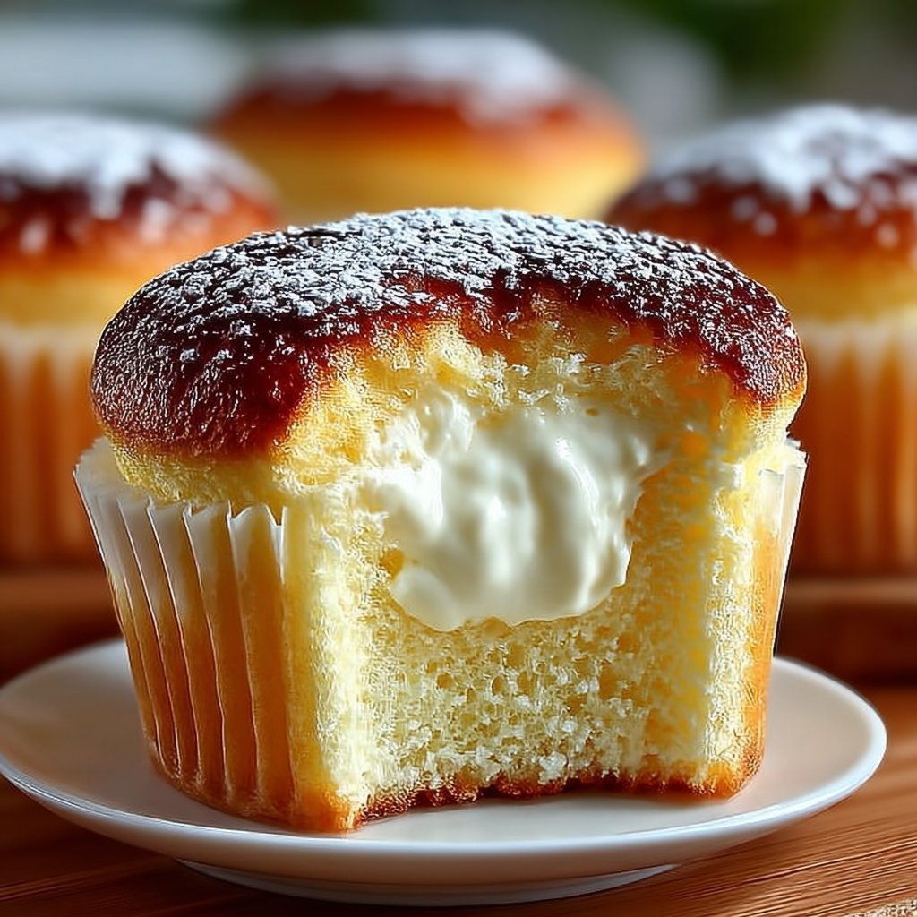 Fluffy Japanese Cotton Cheesecake Cupcakes