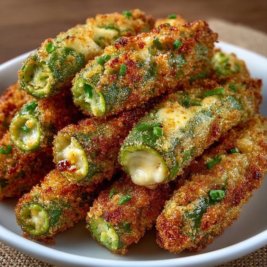 Pepper Jack Cheese Stuffed Fried Okra