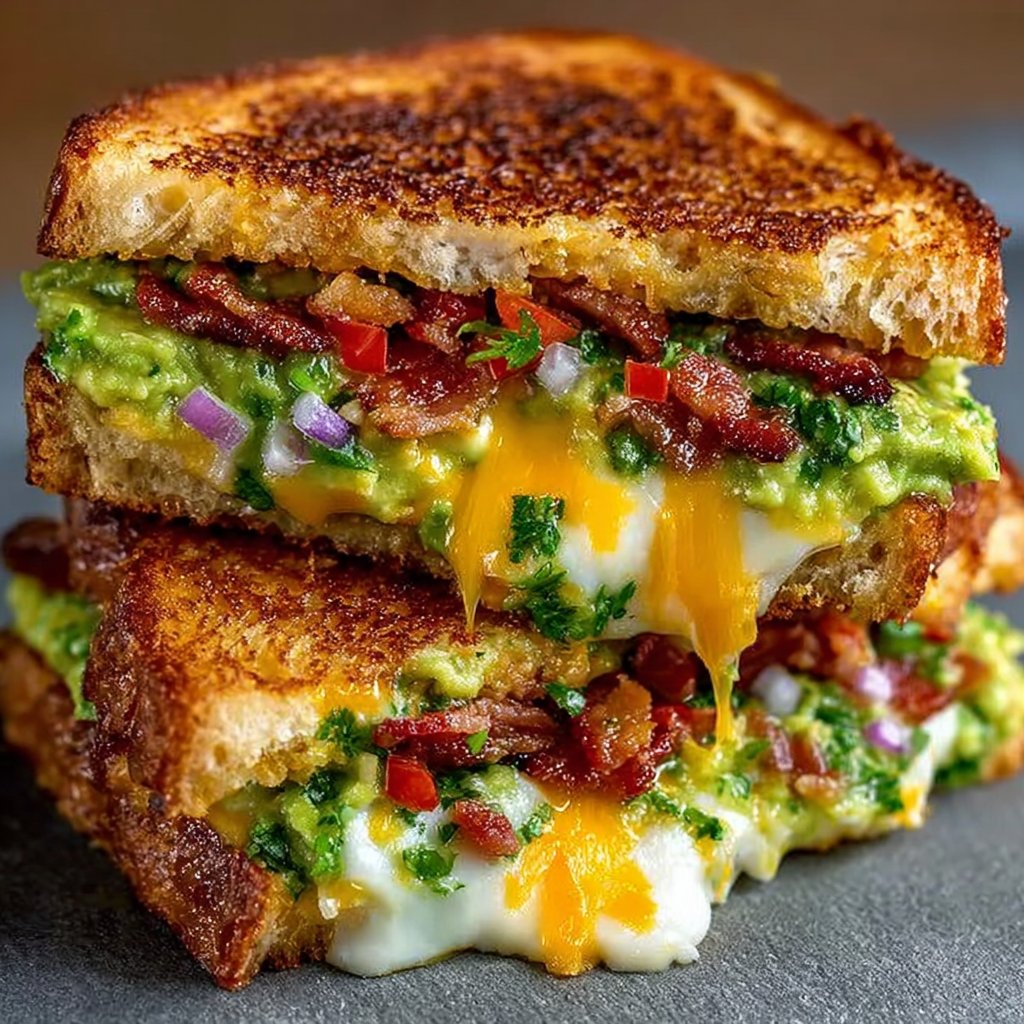 Bacon Guacamole Grilled Cheese