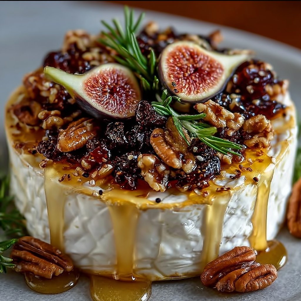 Honeyed Fig and Pecan Baked Brie