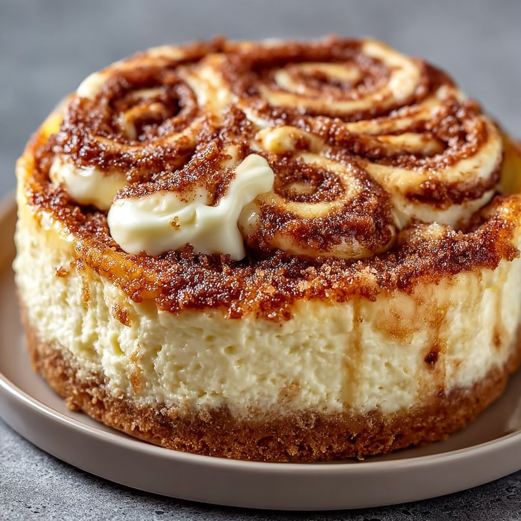 Fluffy & Creamy Cinnamon Roll Cheesecake