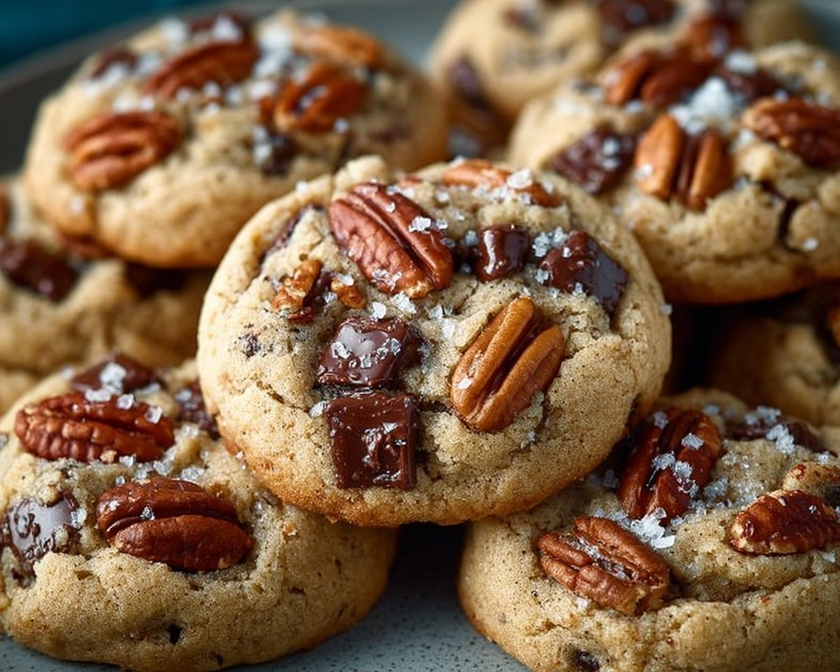 Brown Butter Bourbon Pecan Chocolate Chunk Cookies