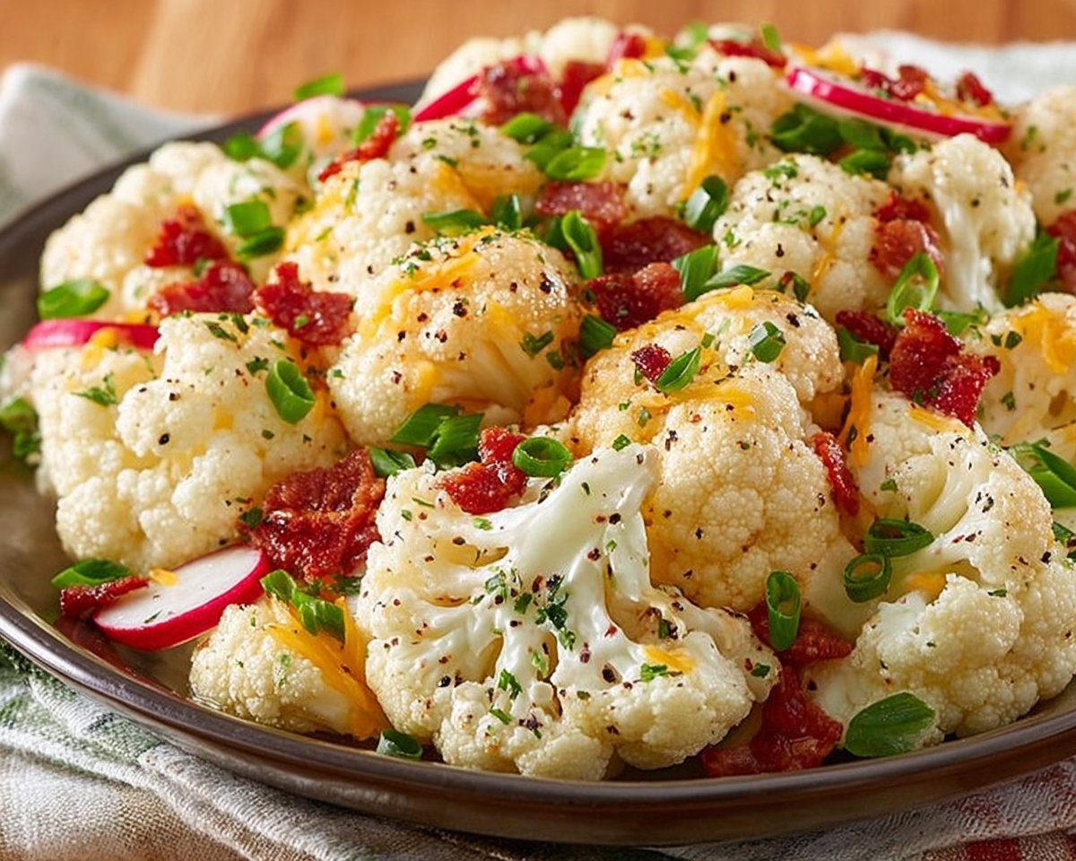 Loaded Cauliflower Salad (Low Carb)