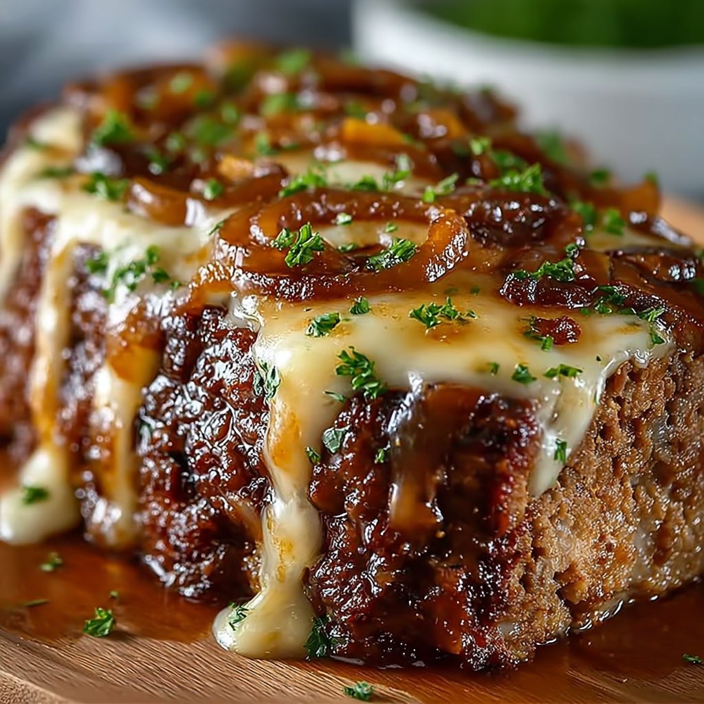 Slow Cooker French Onion Meatloaf