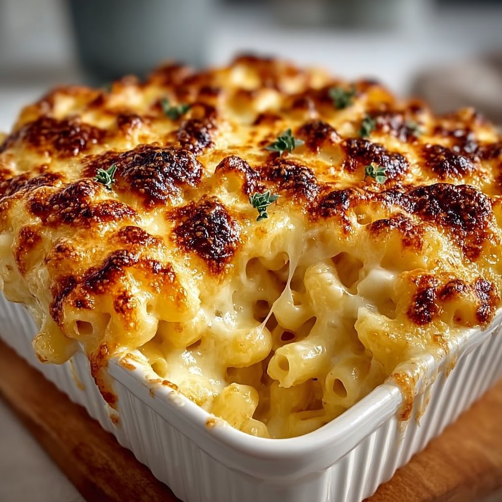 Three-Cheese Baked Macaroni