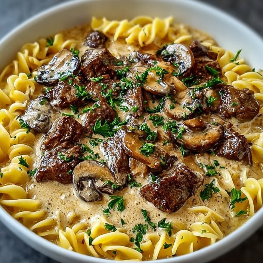 Hearty Old-Fashioned Beef Stroganoff