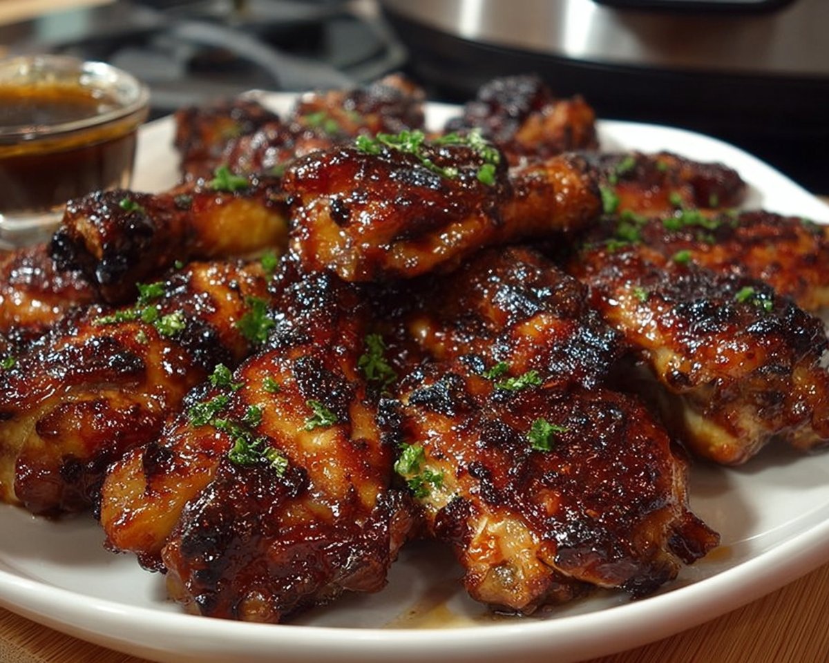 Honey Bourbon Chicken Wings
