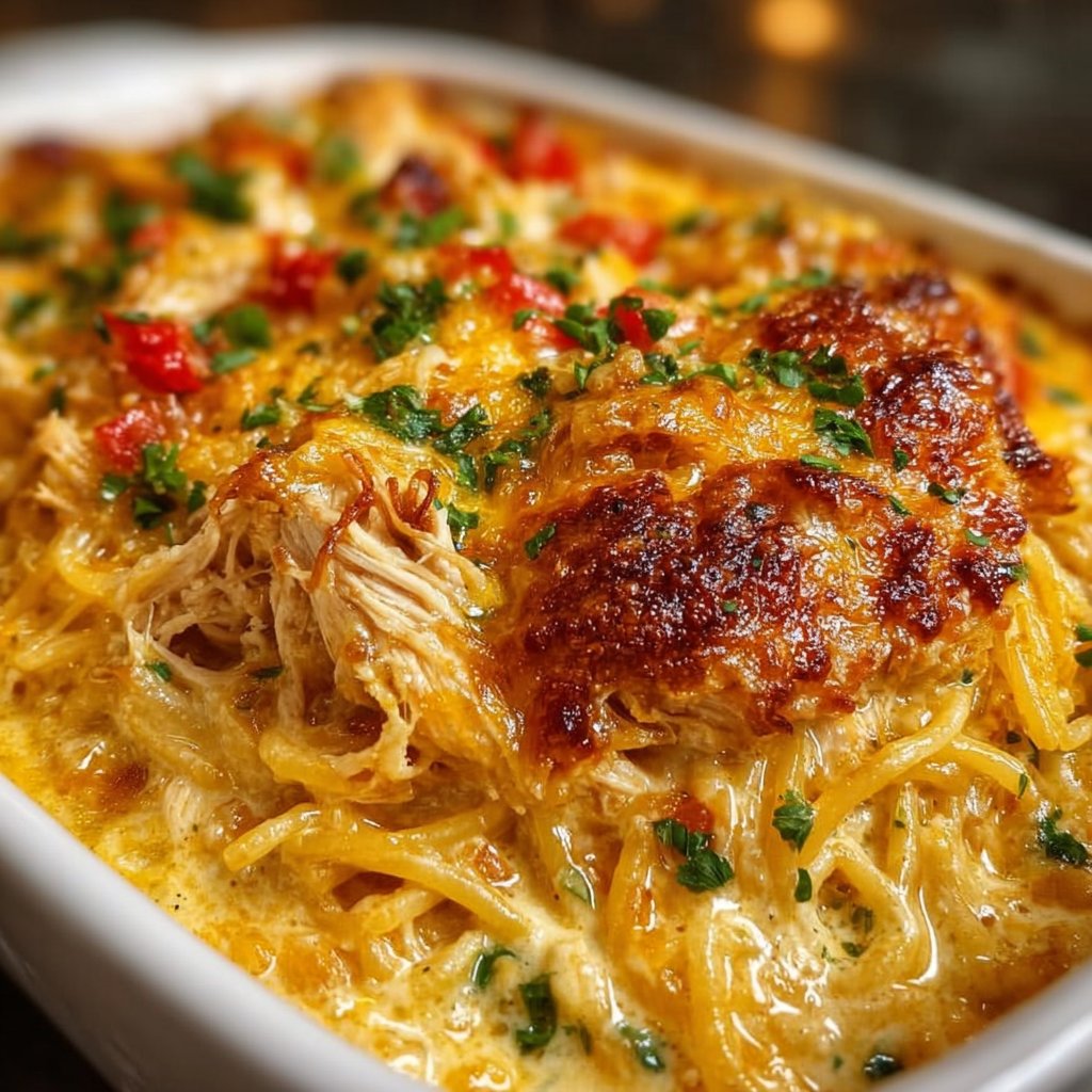The Best Chicken Spaghetti