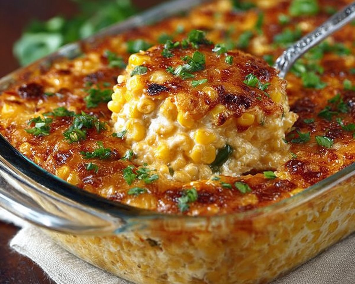 Cheesy Fiesta Corn Casserole