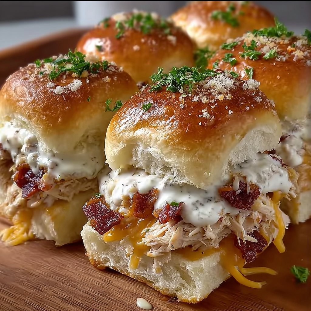 Chicken Bacon Ranch Sliders