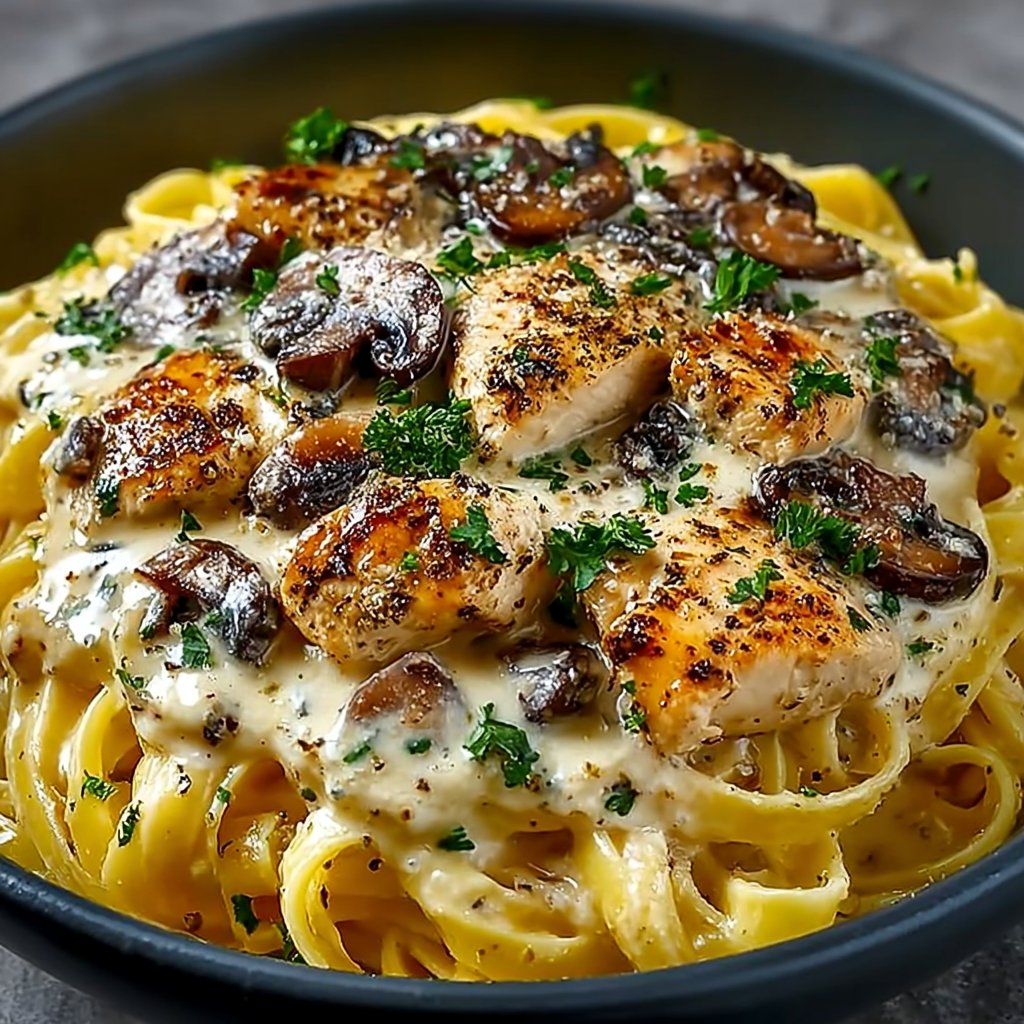 Decadent Chicken and Mushroom Pasta with Creamy Sauce