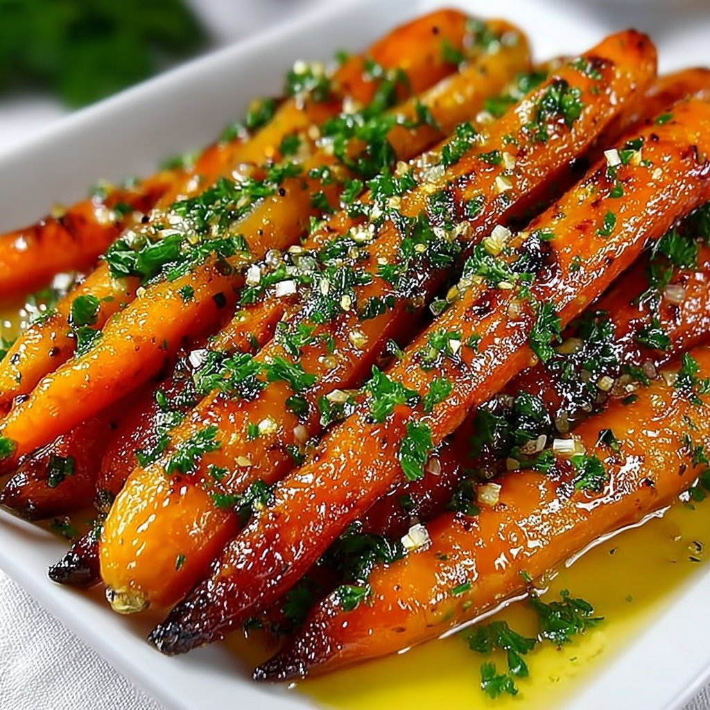 Honey Garlic Butter Roasted Carrots
