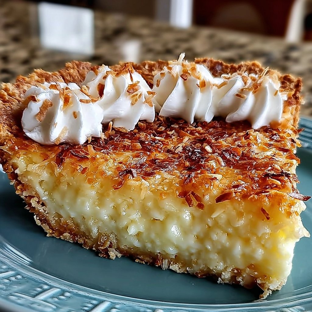 Crustless Coconut Pie