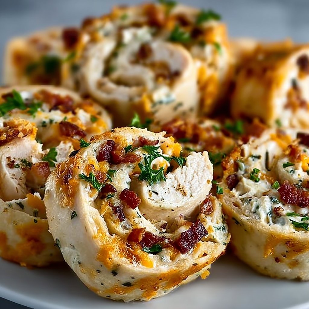 Chicken Bacon Ranch Pinwheels