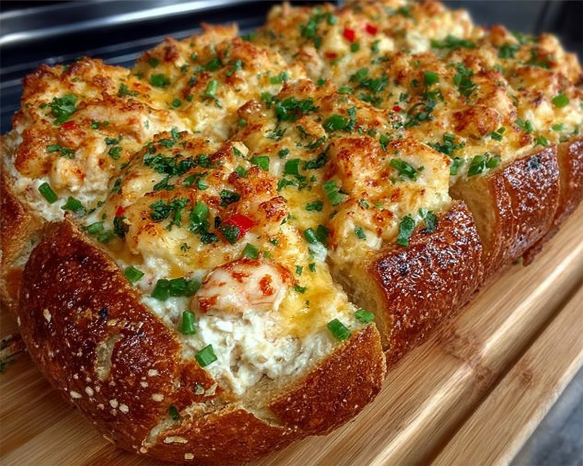 Cracked Crab Cheese Bread