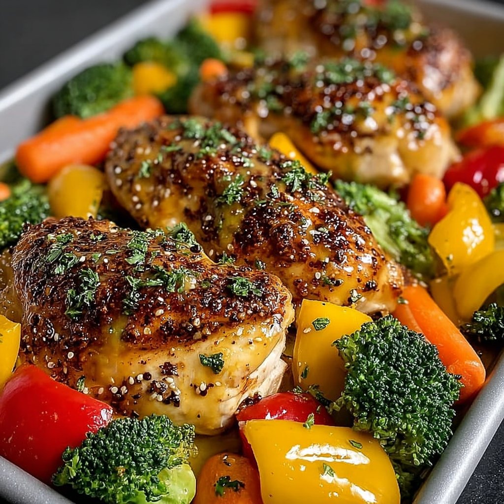 Honey Mustard Chicken Sheet Pan Dinner