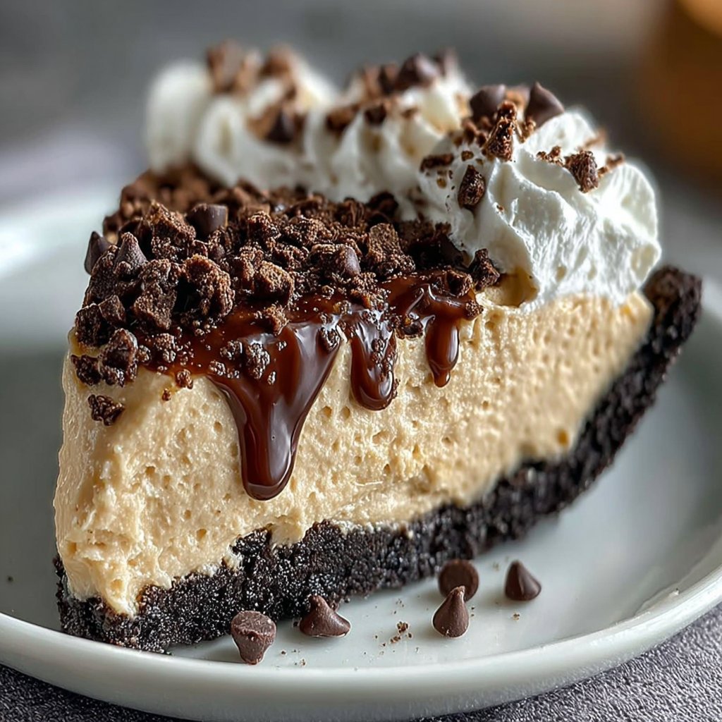 Creamy Peanut Butter Pie with Chocolate Crust